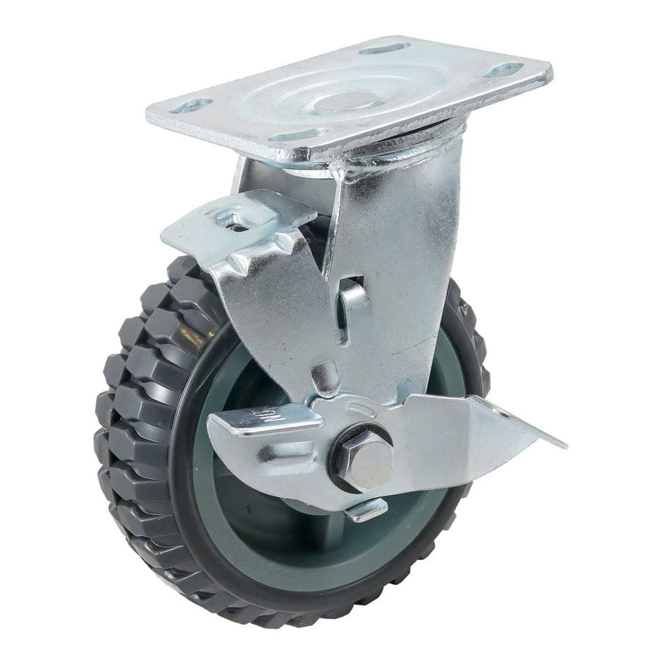 RODAJA DE PU CENTRO PP GIR. C/FRENO TIPO TRACTOR 6" (150*50MM) SKU Y-1172-1500