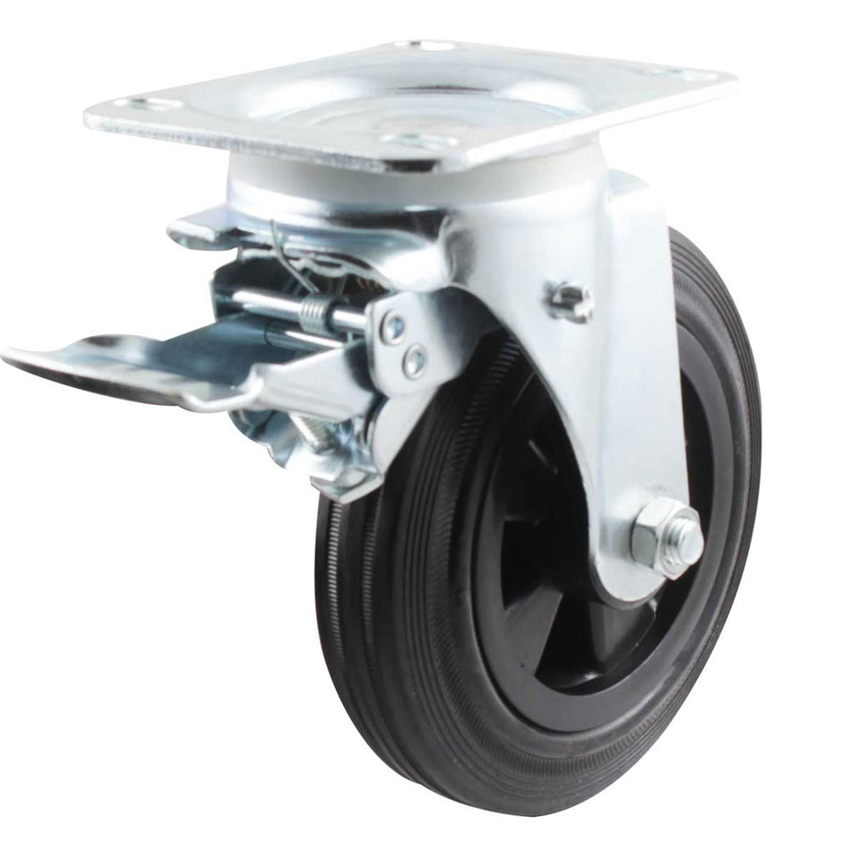 RODAJA DE HULE GIR. C/CENTRO DE PP C/FRENO 160MM X 40MM SKU Y-2027-1600