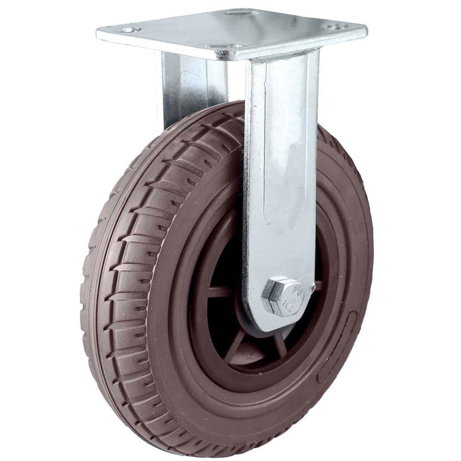 RODAJA DE HULE CAFE USO RUDO FIJA 8" (200X50MM) SKU Y-2038-2000