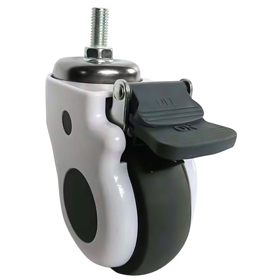 RODAJA USO MEDICO TPR GIRATORIA C/ESPIGA ROSCADA C/FRENO 5 X 1-1/4 SKU Y-5015-1250