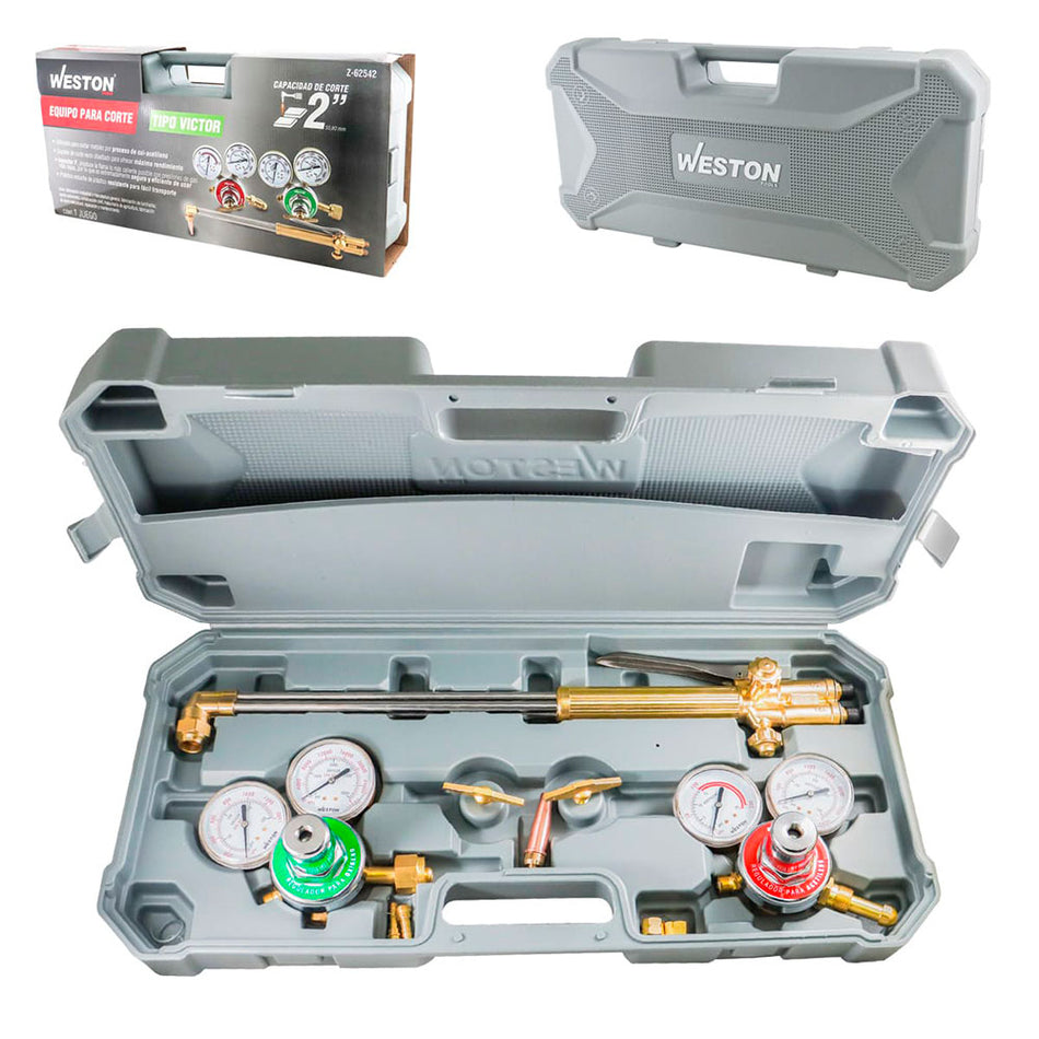 EQUIPO D/CORTE T/VICTOR REG. D/ACERO MALETIN GRIS SKU Z-625420