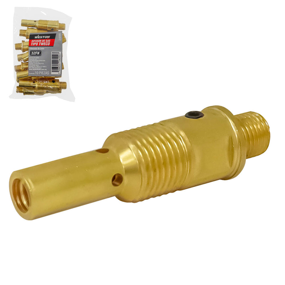 DIFUSOR DE GAS ROSCADO T/TWECO 52FN (PRECIO X PIEZA - EMPAQUE C/10 PZAS) SKU Z-626850