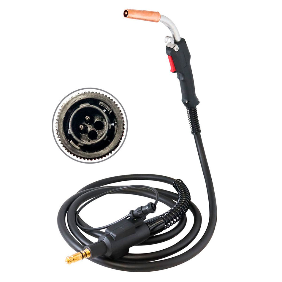 ANTORCHA MIG TIPO TWECO 300 AMP C/CONECTOR TIPO LINCOLN P/Z-67130 SKU Z-65530-10