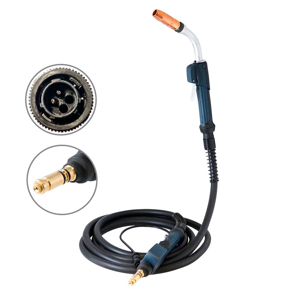 ANTORCHA MIG TIPO TREGASKISS 400AMP C/CONECTOR TIPO LINCOLN SKU Z-656800