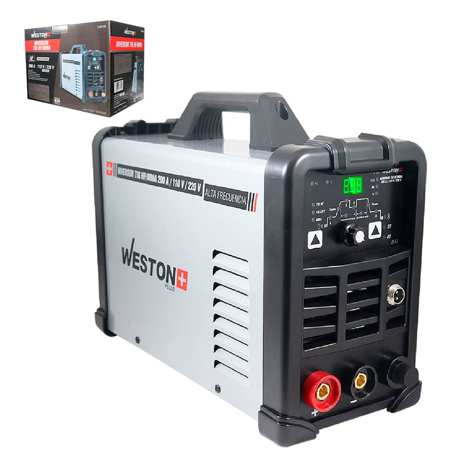 INVERSOR TIG HF/MMA 200A C/LCD DV 110V/220V 1 FASE SKU Z-671100