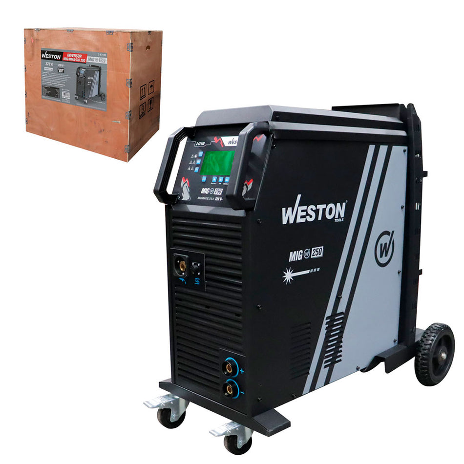 INVERSOR MIG/MMA/TIG 250A 220V 1F P/15KG C/RUEDAS SKU Z-671300