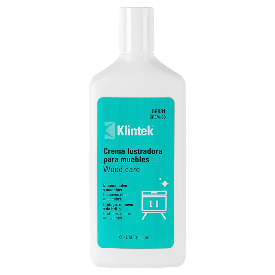 Crema lustradora para muebles, 500 ml, Klintek  CREM-50 SKU CREM-50