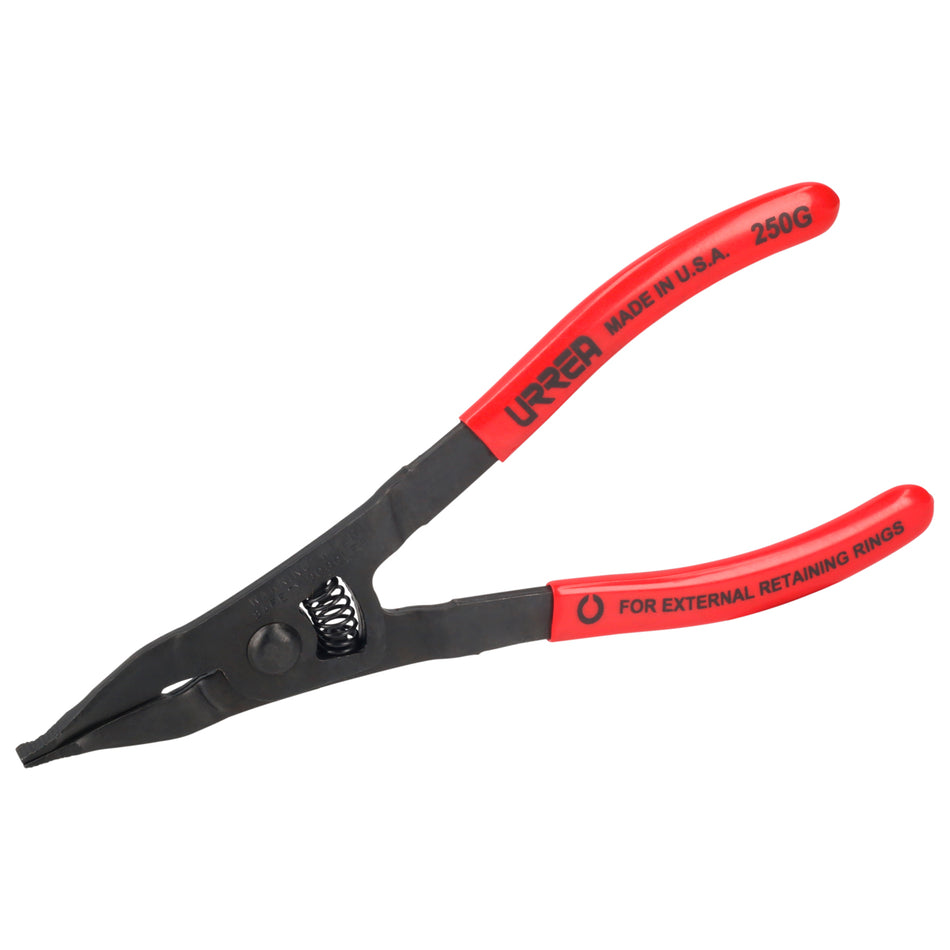 PINZA PARA ANILLOS DE RETENCIAN CON MANGO RUBBER GRIP PUNTA PLANA 8 3/4"  SKU 250G