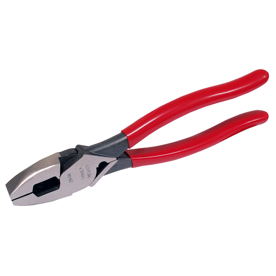 PINZA PARA ELECTRICISTA CON MANGO RUBBER GRIP DE 9 5/16" ALTA PALANCA CON PONCHA TERMINALE  SKU 259GHL