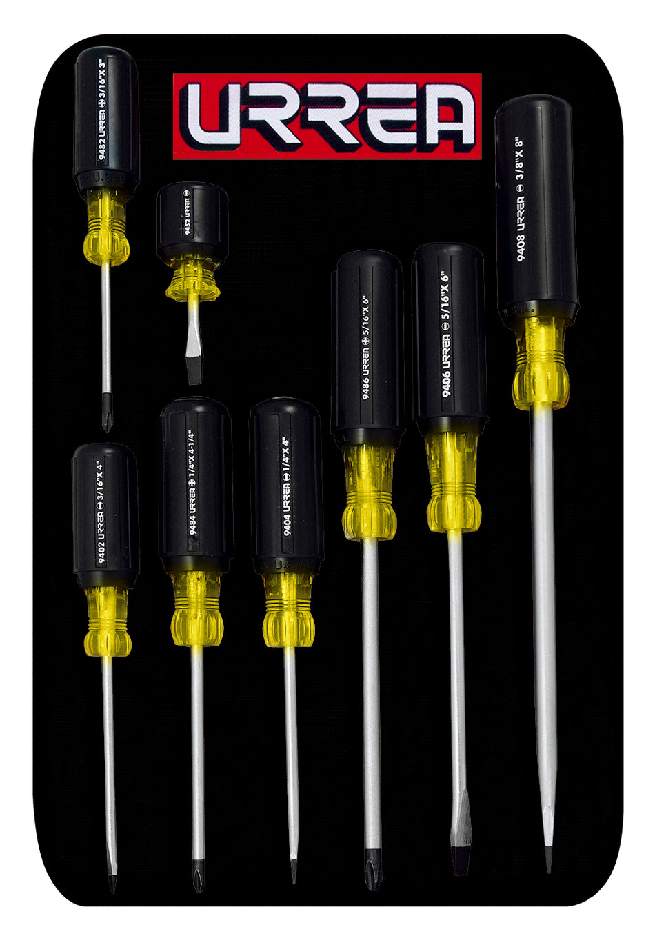 JUEGO DE DESTORNILLADORES CON MANGO CUSHION GRIP, COMBINADOS, 8 PIEZAS  SKU 9400D