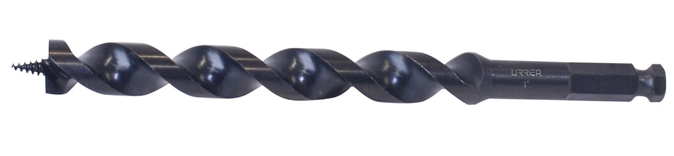 BROCA PARA MADERA DE ACERO AL CARBONO TIPO GUSANO 1 1/8" ZANCO DE 1/2"  SKU BMG1-1/8