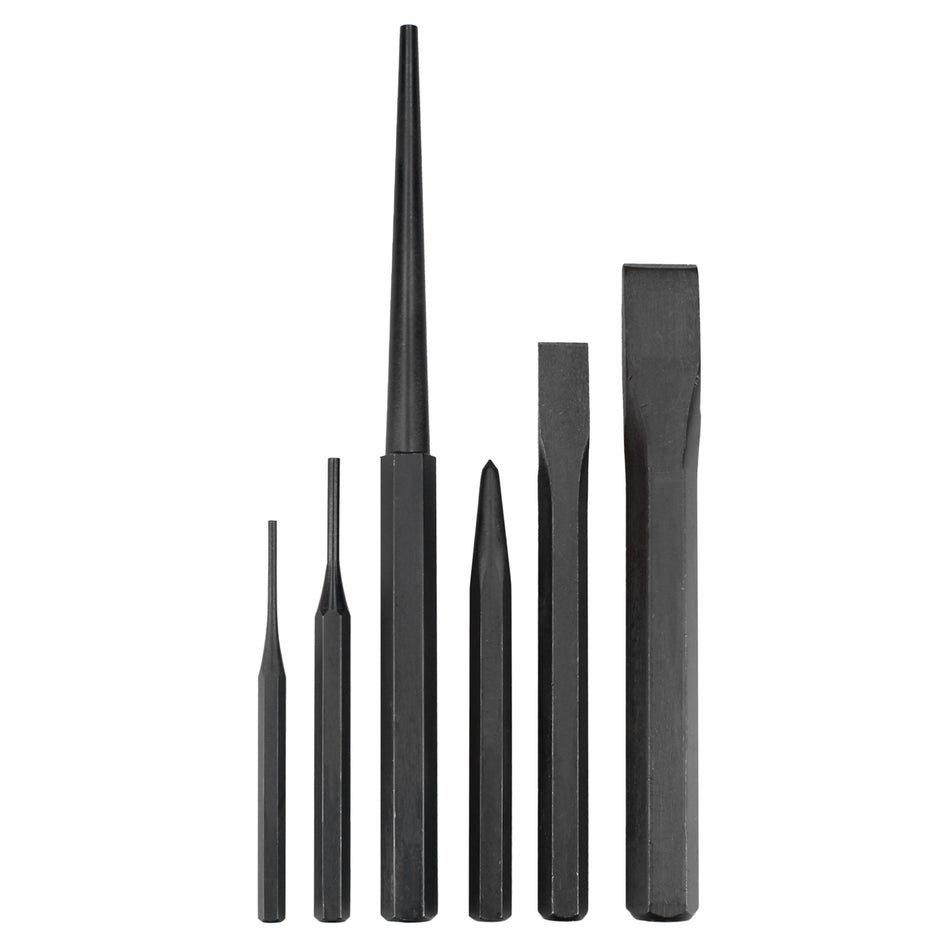 JUEGO DE PUNTOS, PUNZONES, CINCELES Y BOTADORES, 12 PIEZAS  SKU NO.8